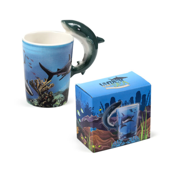 Shaped Handle Ceramic Mug - Lisa Parker Shark - Image 10