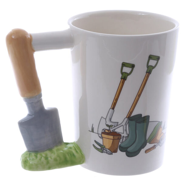 Shaped Handle Ceramic Mug - Garden Trowel - Image 4