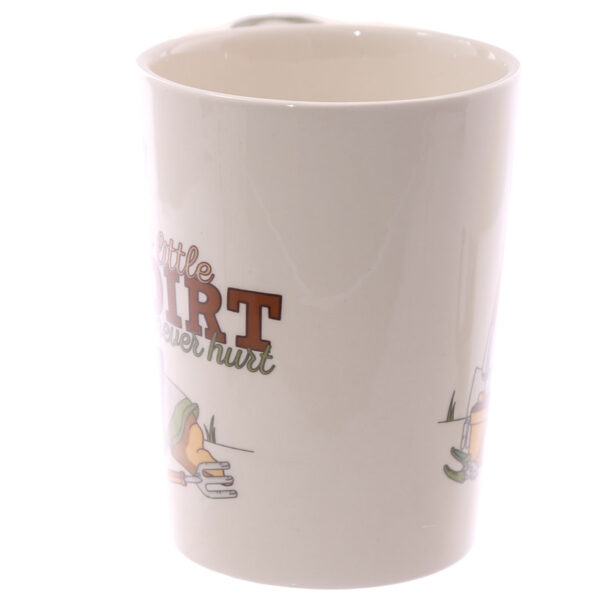 Shaped Handle Ceramic Mug - Garden Wellington - Image 3
