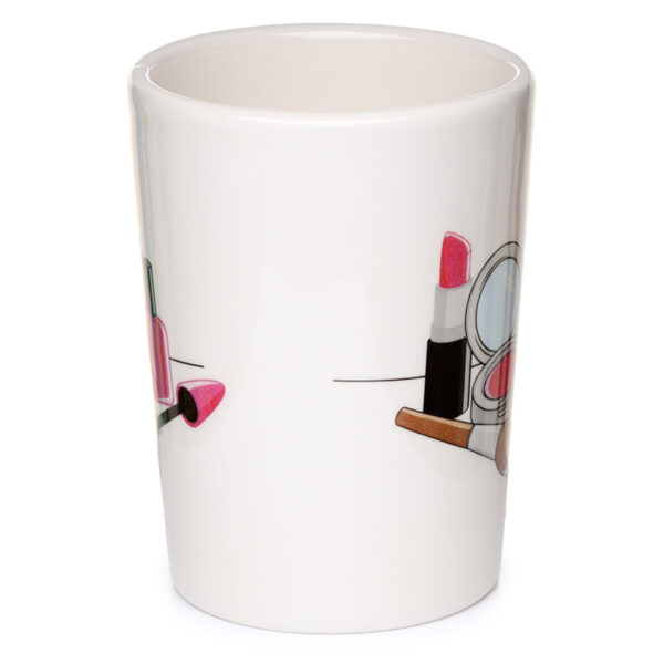 Shaped Handle Ceramic Mug - Lipstick - Image 4