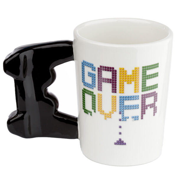 Shaped Handle Ceramic Mug - GAME OVER Game Controller - Image 3