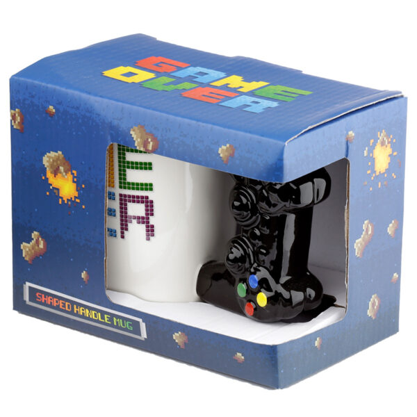 Shaped Handle Ceramic Mug - GAME OVER Game Controller - Image 5