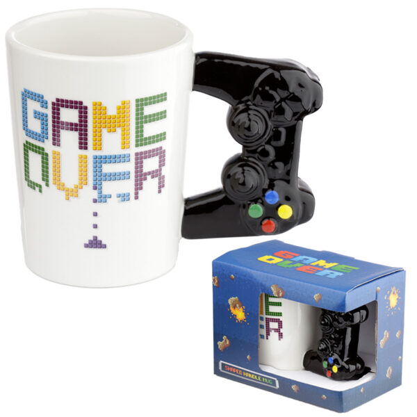 Shaped Handle Ceramic Mug - GAME OVER Game Controller - Image 7