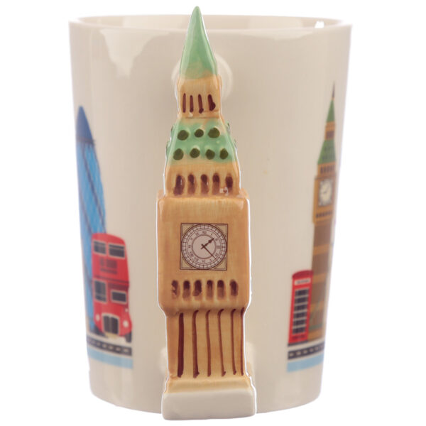 Shaped Handle Ceramic Mug - London Souvenir Big Ben - Image 2
