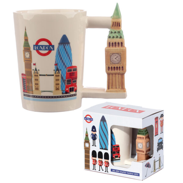 Shaped Handle Ceramic Mug - London Souvenir Big Ben - Image 8