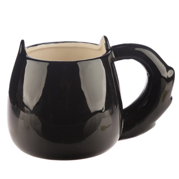 Novelty Shaped Ceramic Mug - Feline Fine Black Cat - Image 4