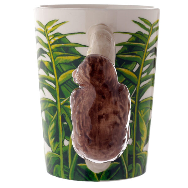 Shaped Handle Ceramic Mug - Jungle Explorer Sloth - Image 4