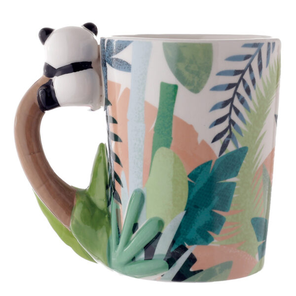 Shaped Handle Ceramic Mug - Pandarama Panda - Image 3