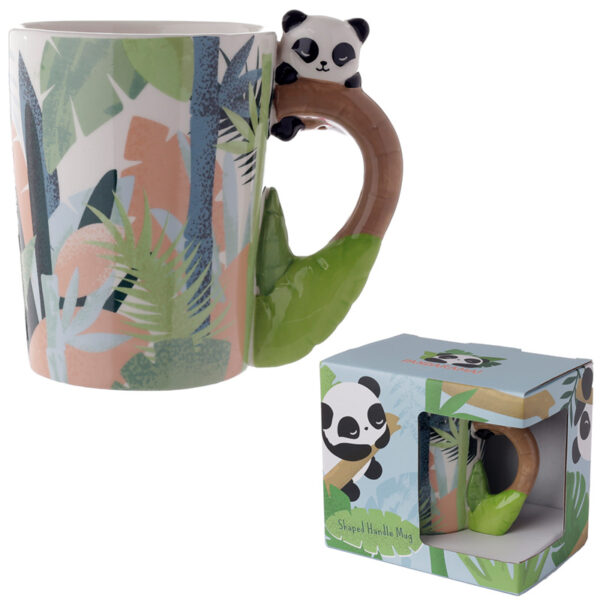 Shaped Handle Ceramic Mug - Pandarama Panda - Image 6