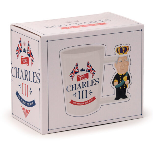 Shaped Handle Ceramic Mug - King Charles III - Image 2