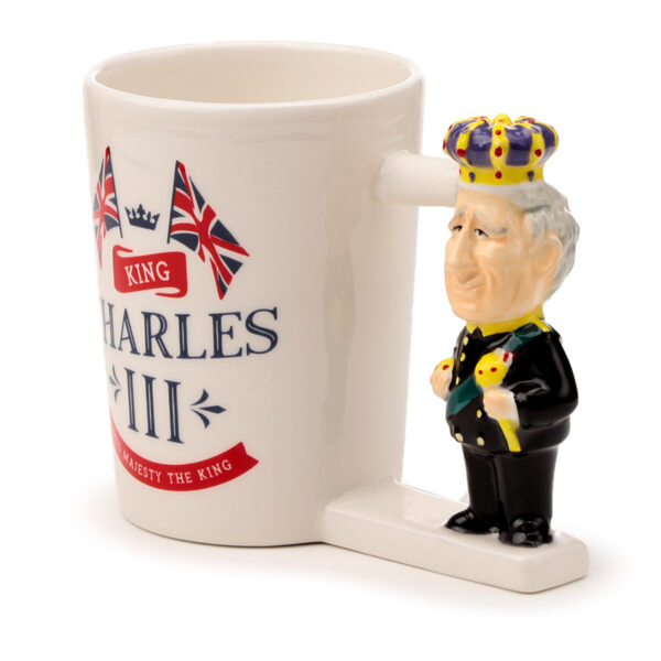 Shaped Handle Ceramic Mug - King Charles III - Image 4
