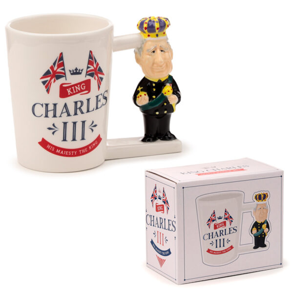 Shaped Handle Ceramic Mug - King Charles III - Image 11
