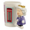 Shaped Handle Ceramic Mug - London Souvenir Queen - Image 2