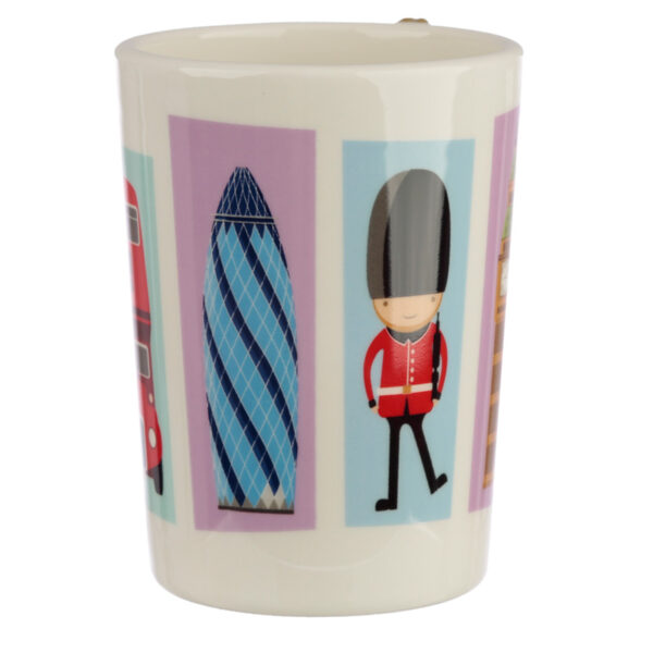 Shaped Handle Ceramic Mug - London Souvenir Queen - Image 4