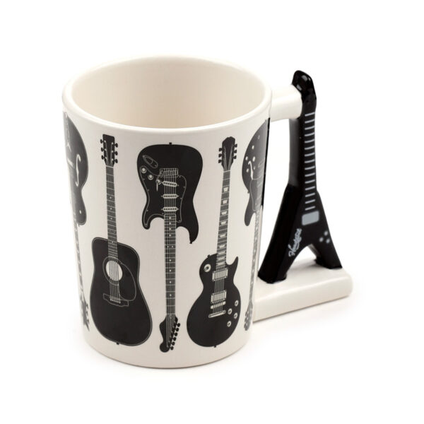 Shaped Handle Ceramic Mug - Headstock Rock Guitar - Image 7