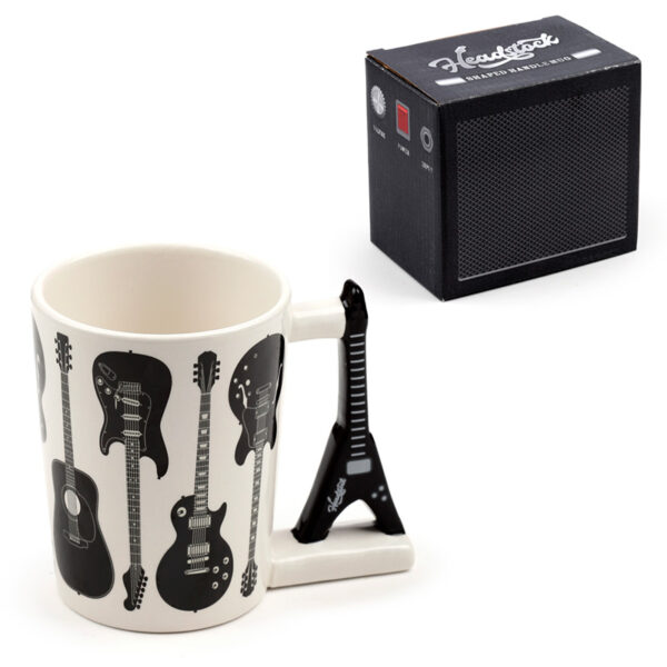 Shaped Handle Ceramic Mug - Headstock Rock Guitar - Image 10