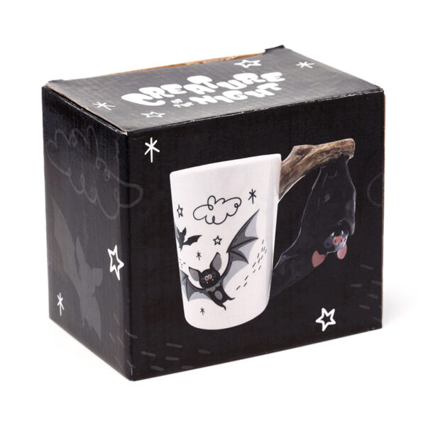 Shaped Handle Ceramic Mug - Bat - Image 2