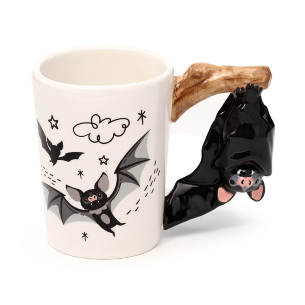 Shaped Handle Ceramic Mug - Bat - Image 3