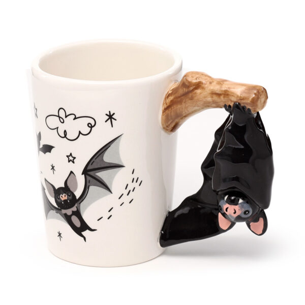 Shaped Handle Ceramic Mug - Bat - Image 4