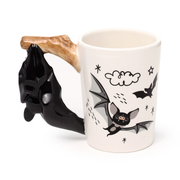Shaped Handle Ceramic Mug - Bat - Image 5