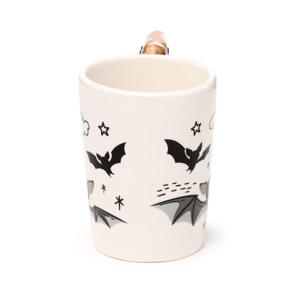 Shaped Handle Ceramic Mug - Bat - Image 8