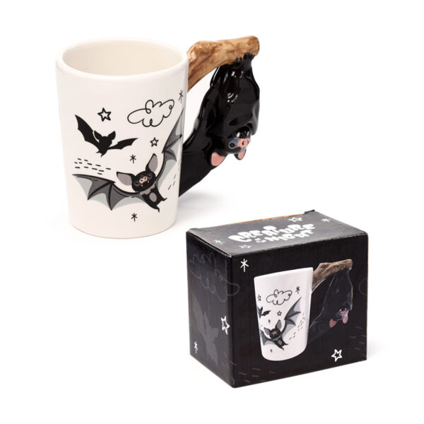 Shaped Handle Ceramic Mug - Bat - Image 9