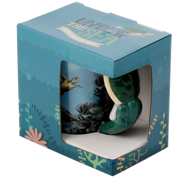 Shaped Handle Ceramic Mug - Turtle - Image 7