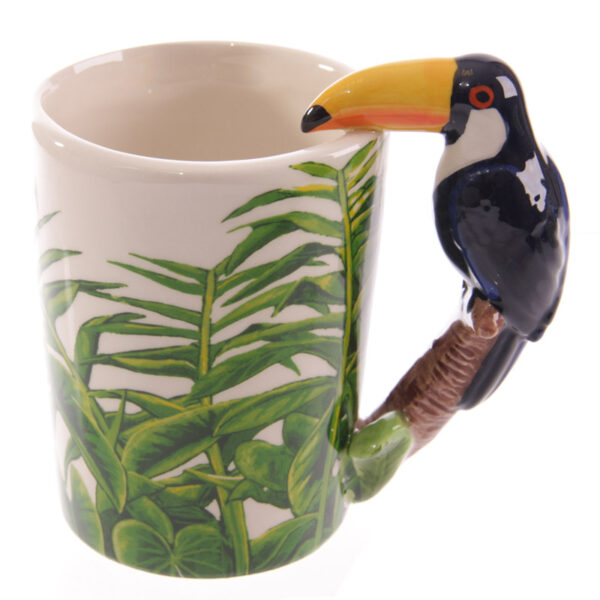 Shaped Handle Ceramic Mug - Toucan Party - Image 2