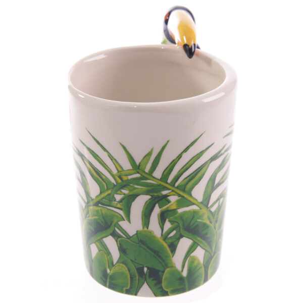 Shaped Handle Ceramic Mug - Toucan Party - Image 3