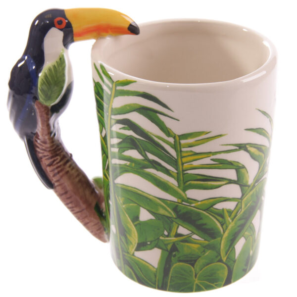 Shaped Handle Ceramic Mug - Toucan Party - Image 4