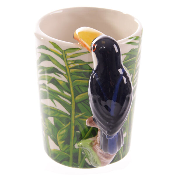 Shaped Handle Ceramic Mug - Toucan Party - Image 5