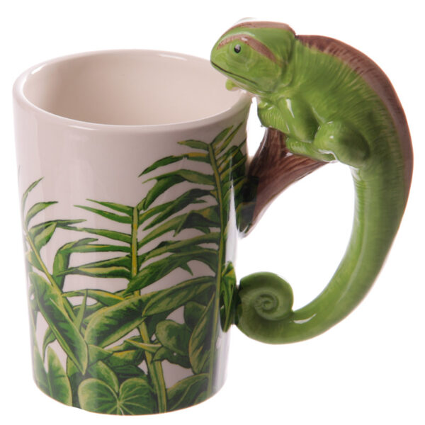 Shaped Handle Ceramic Mug - Chameleon - Image 2