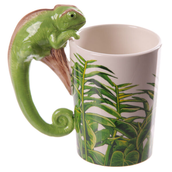Shaped Handle Ceramic Mug - Chameleon - Image 4