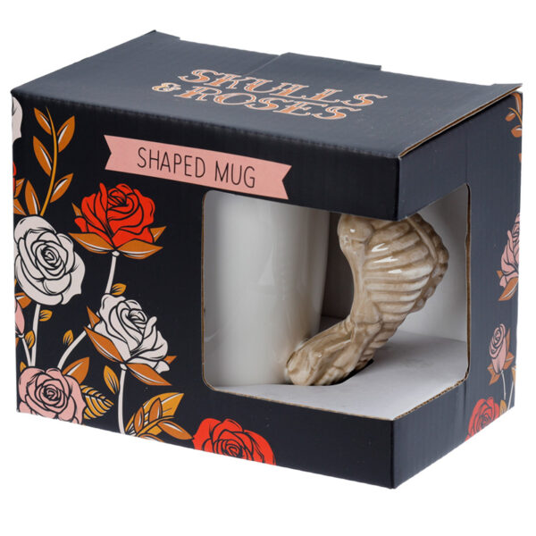 Shaped Handle Ceramic Mug - Skeleton - Image 2
