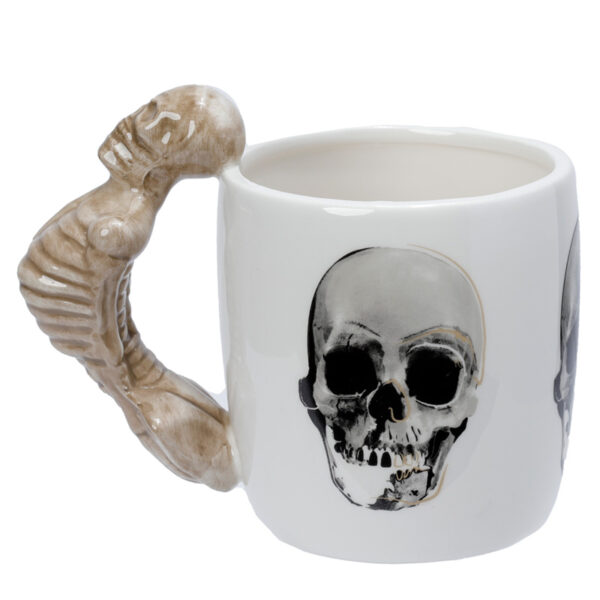 Shaped Handle Ceramic Mug - Skeleton - Image 4
