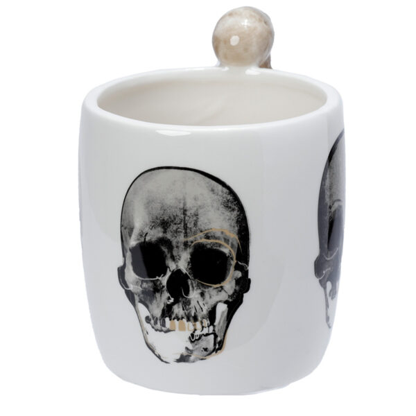Shaped Handle Ceramic Mug - Skeleton - Image 5