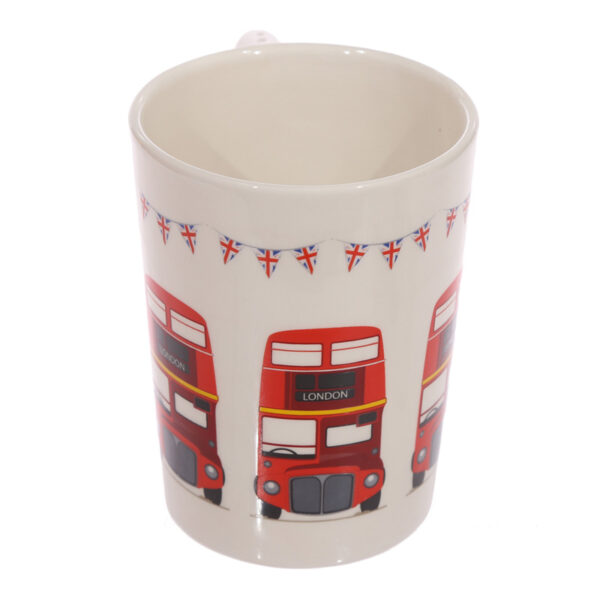 Shaped Handle Ceramic Mug - London Icons Red Routemaster Bus - Image 5
