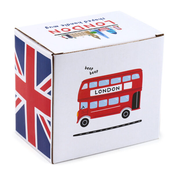 Shaped Handle Ceramic Mug - London Icons Red Routemaster Bus - Image 6