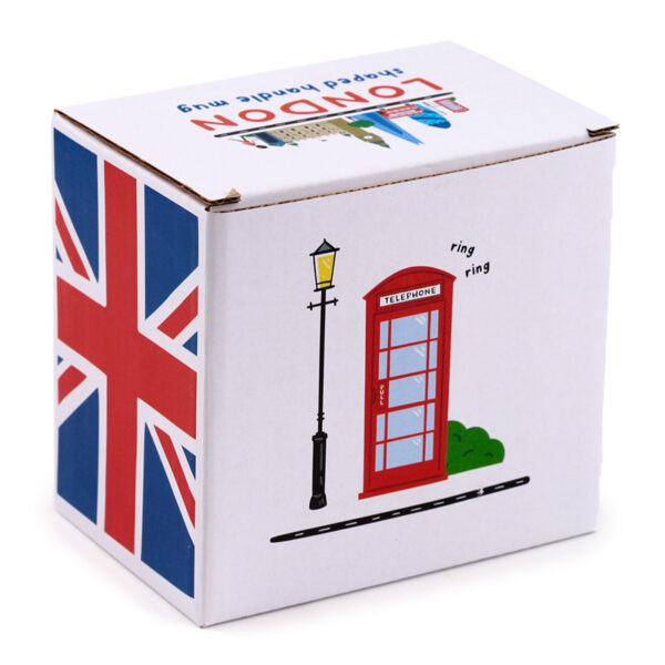 Shaped Handle Ceramic Mug - London Icons Telephone Box - Image 6