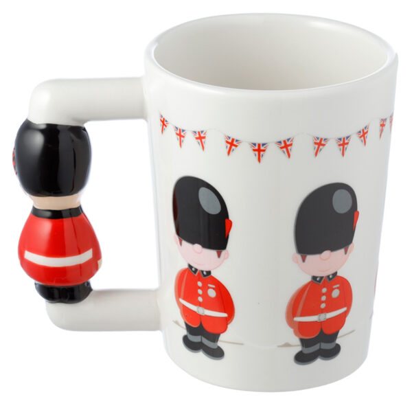 Shaped Handle Ceramic Mug - London Icons London Guardsman - Image 3