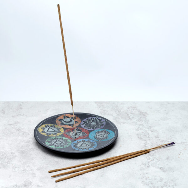 Soapstone Chakra Incense Burner Dish - Image 2