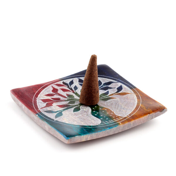 Soapstone Incense Burner Dish - Tree of Life - Image 3