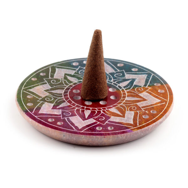 Soapstone Incense Burner Dish - Sunburst - Image 3