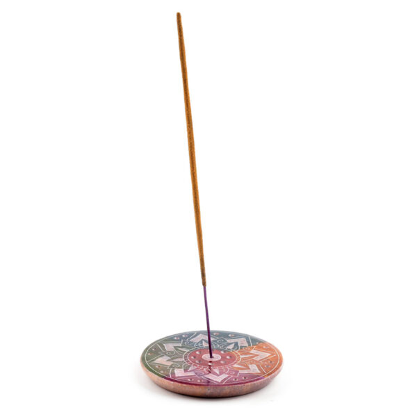 Soapstone Incense Burner Dish - Sunburst - Image 4