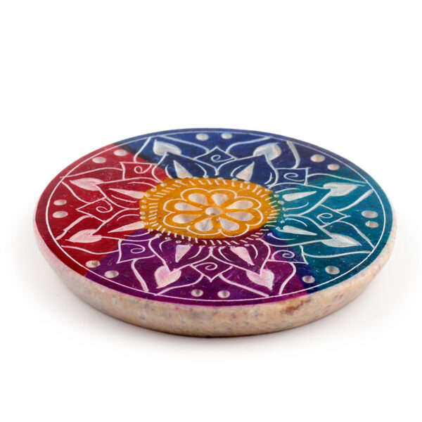 Soapstone Incense Burner Dish - Flower Petals - Image 5