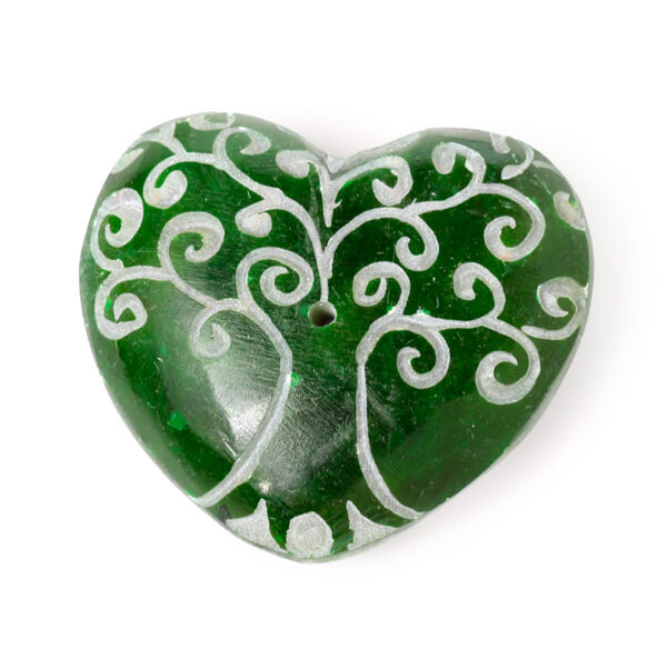 Carved Soapstone Ashcatcher Incense Burner - Chakra Heart Shaped Tree of Life - Image 7