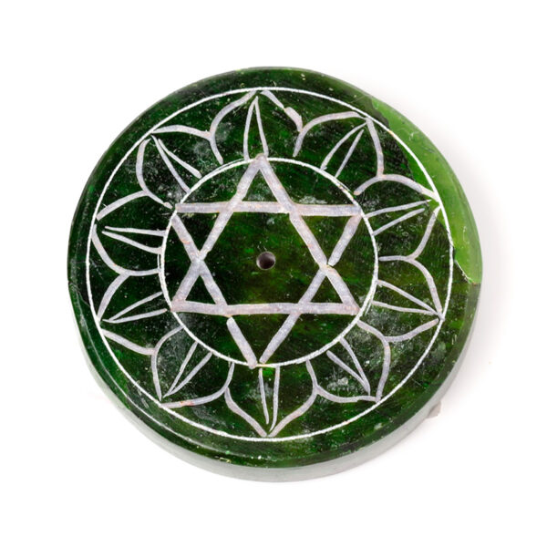Carved Soapstone Ashcatcher Incense Burner - Chakra Round - Image 7