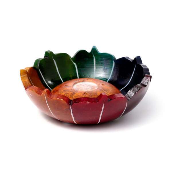 Carved Soapstone Incense Burner Dish - Chakra Lotus Shaped - Image 7
