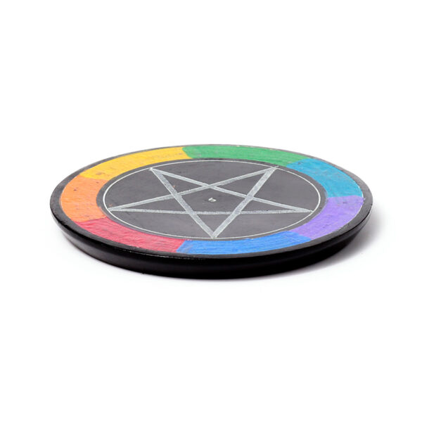 Carved Soapstone Incense Burner Dish - Chakra Pentacle - Image 5