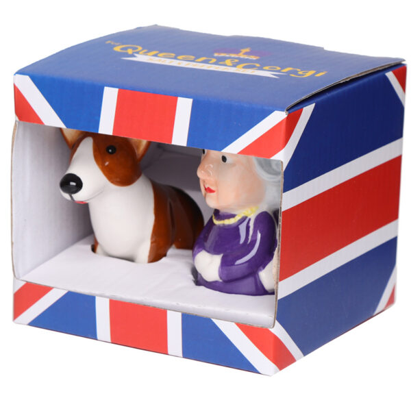 Ceramic Salt & Pepper Set - Queen & Corgi - Image 9